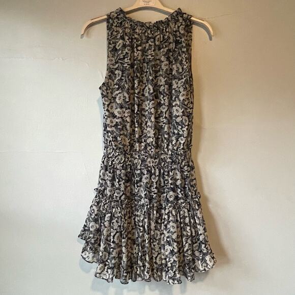 MISA LOS ANGELES Shirley Floral-Print Sleeveless Chiffon Mini Dress Size Medium - Picture 10 of 11
